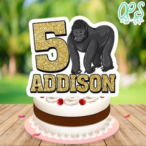 Gorilla Cake Topper Template Printable Instant Download