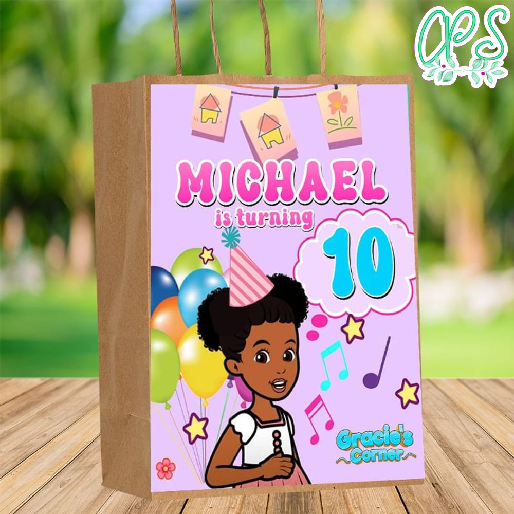 Gracie's corner Gift bag label Template Printable DIY