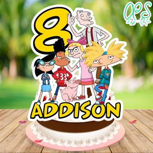 Hey arnold Cake Topper Template Printable Instant Download