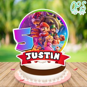 Super Mario Bros Cake Topper Template Printable Instant Download