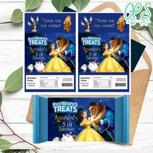 Beauty And Beast Rice Krispies Treats Template Printable Instant Download