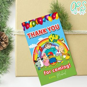 Didi And Friends Thank You Tag Customizable Template To Print At Home Instant Download