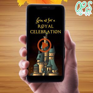 Beauty and the Beast Birthday Video Invitation Digital Template Customizable Instant Download