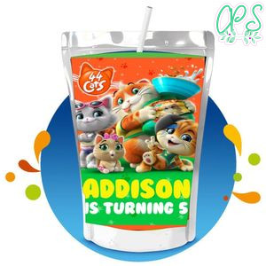 44 cats Capri Sun Birthday Labels Digital File Printable Instant Download