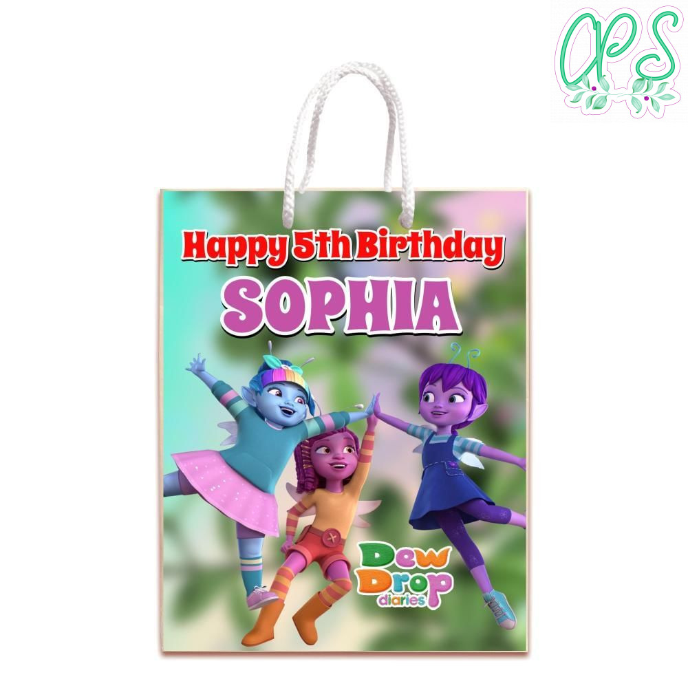 Dew Drop Diaries Gift Bag Label Template Printable Instant Download