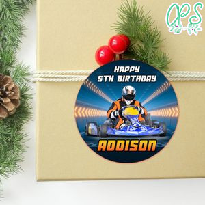 Karting Circle Sticker Template Customizable to Print at Home Instant Download