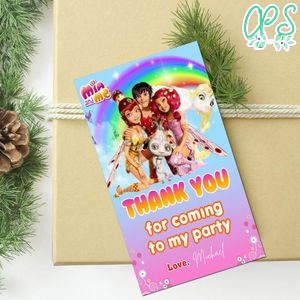 Mia And Me Thank You Tag Customizable Template To Print At Home Instant Download