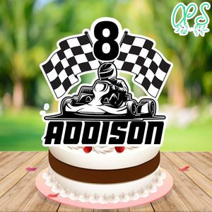 Karting Cake Topper Template Printable Instant Download