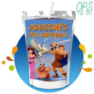 Hercules Capri Sun Birthday Labels Digital File Printable Instant Download