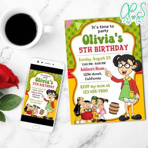 La Chilindrina Invitation Customizable Template to Print at Home Instant Download