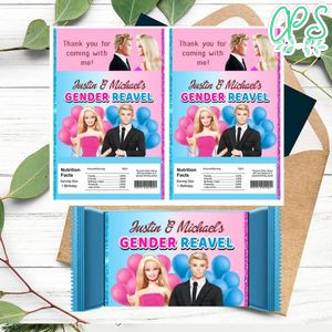 Barbie Gender Reveal Rice Krispies Treats Template Printable Instant Download