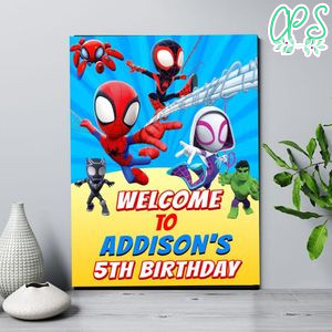 Spidey And His Amazing Birthday Welcome Sign Digital File Printable Instant Download