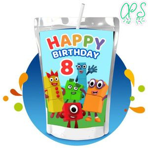 Numberblocks Capri Sun Birthday Labels Digital File Printable Instant Download