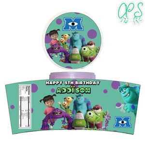Monster Inc Cotton Candy Label Template To Print At Home Instant Download