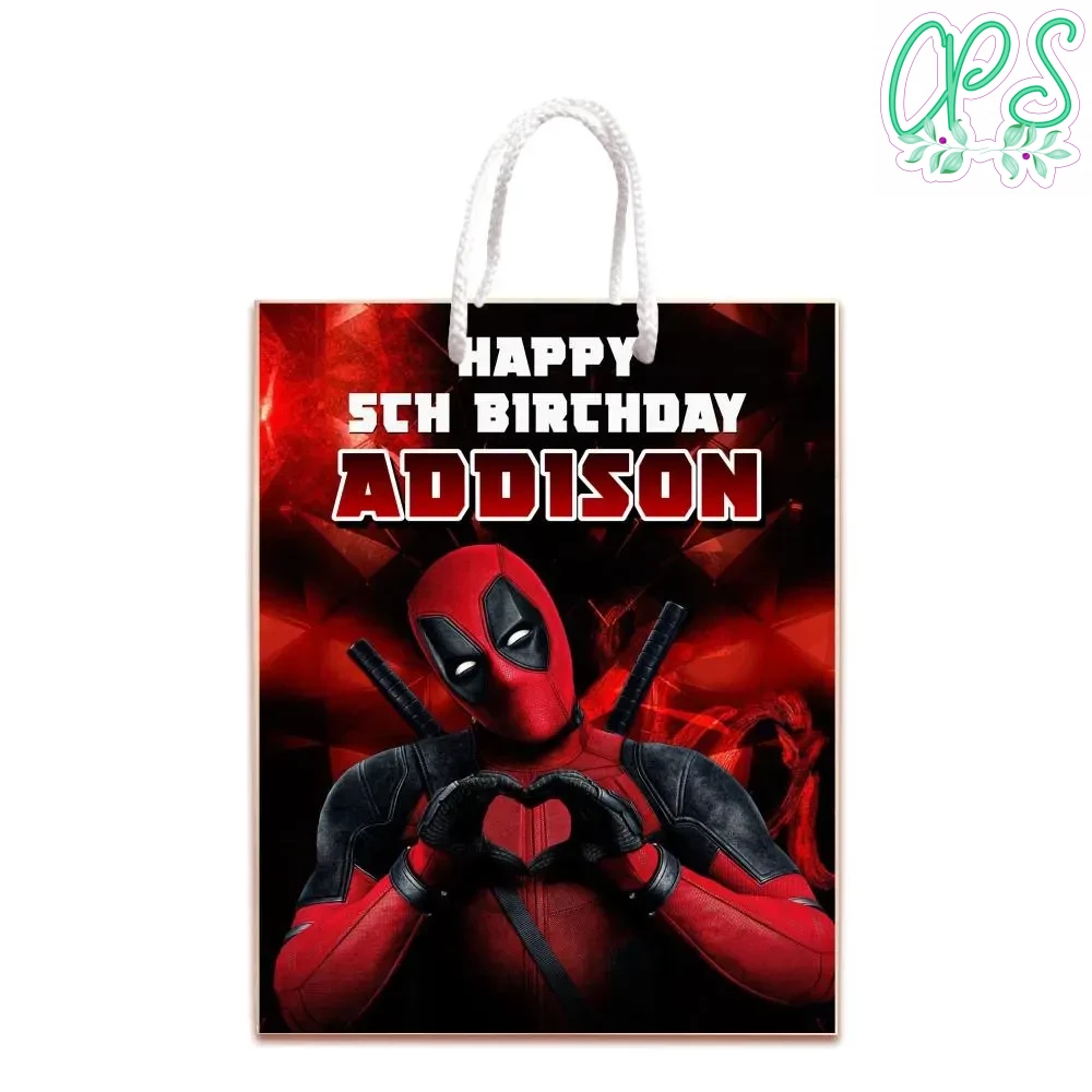 Deadpool Gift Bag Label Template Printable DIY | CustomPartyShirts
