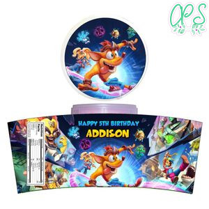 Crash Bandicoot Cotton Candy Label Template To Print At Home Instant Download