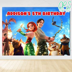 The Stolen Princess Birthday Backdrop Digital File Template Instant Download