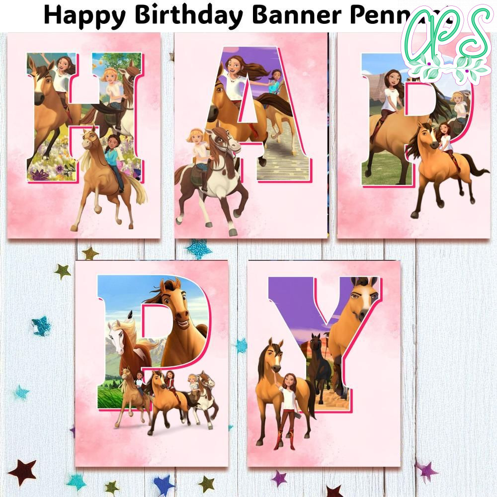 Spirit Riding Banner Pennant Digital File Template | CustomPartyShirts