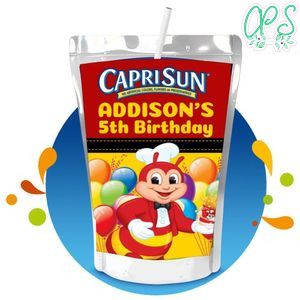 Jollibee Capri Sun Birthday Labels Digital File Printable Instant Download