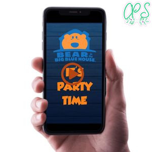 Bear in the big blue house Birthday Video Invitation Digital Template Customizable Instant Download