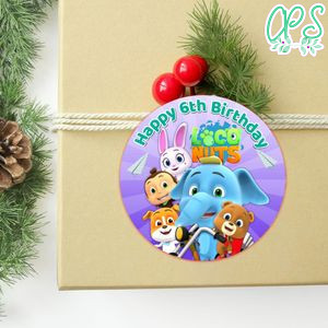 Loco Nuts Circle Sticker Template Customizable to Print at Home Instant Download