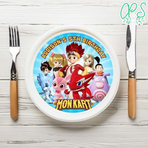 Monkart Birthday Plate Template Customizable To Print At Home Instant Download