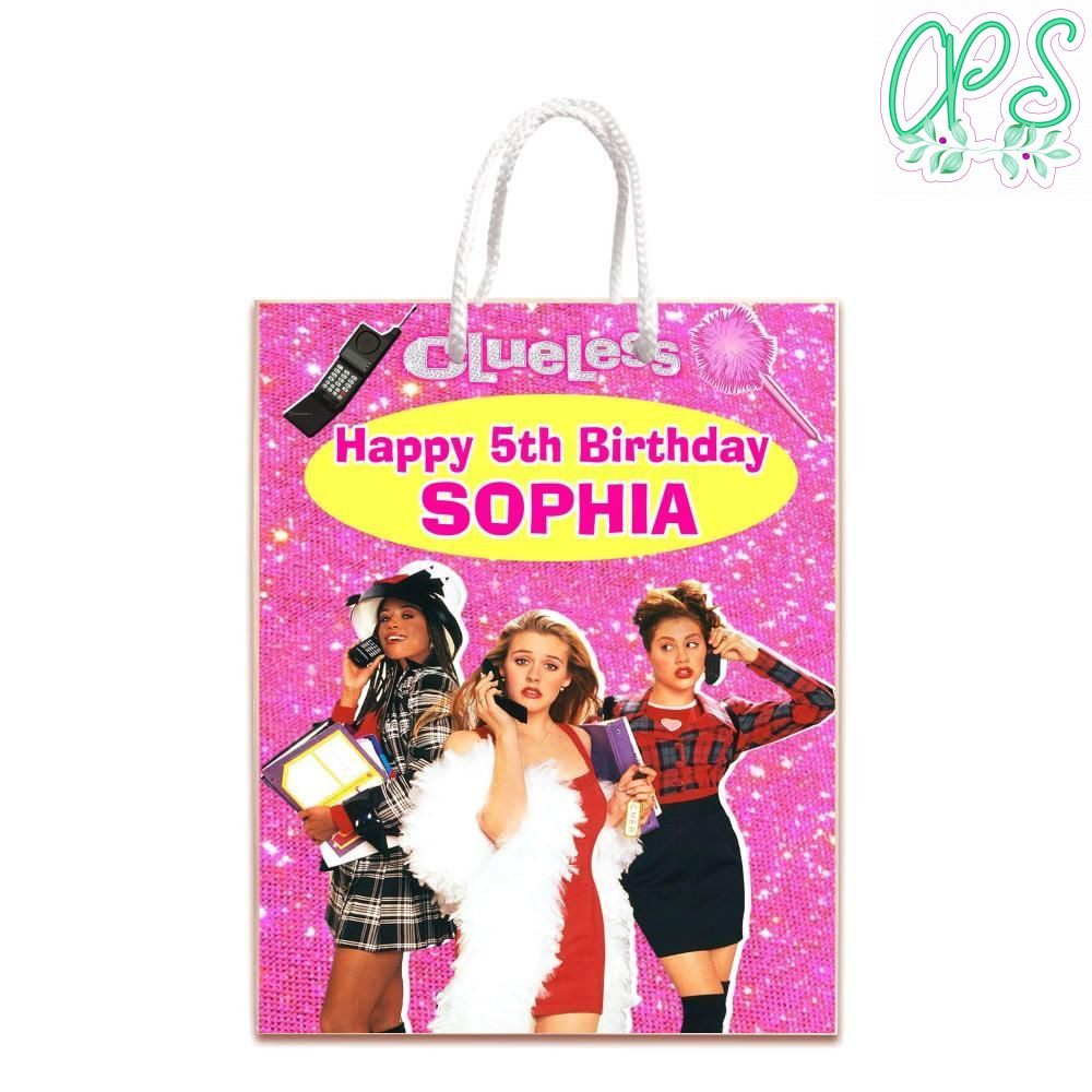 Clueless Gift Bag Label Template Printable Instant Download