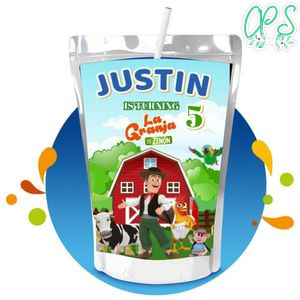La granja de zenon Capri Sun Birthday Labels Digital File Printable Instant Download