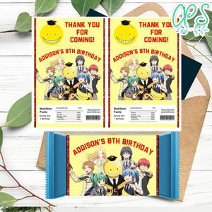 Assassination classroom graduation Rice Krispies Treats Template Printable Instant Download