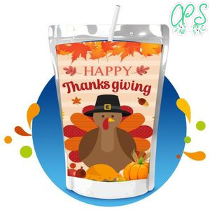 Thanksgiving Dinner Capri Sun Birthday Labels Digital File Printable Instant Download