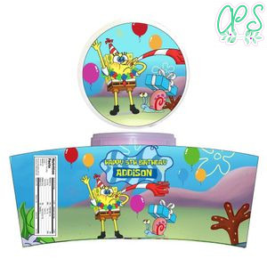 Spongebob Cotton Candy Label Template To Print At Home Instant Download
