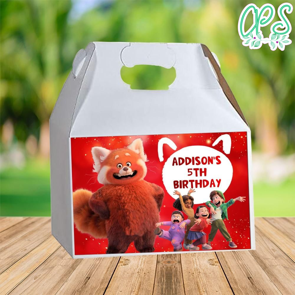 Turning Red Gable Box Digital File Printable DIY | CustomPartyShirts