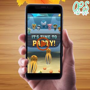 Octonauts Birthday Video Invitation Digital Template Customizable Instant Download