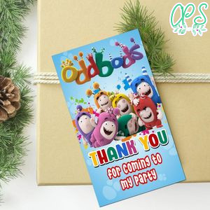 Oddbods Thank You Tag Customizable Template To Print At Home Instant Download