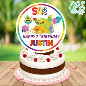 Super simple song Cake Topper Template Printable Instant Download