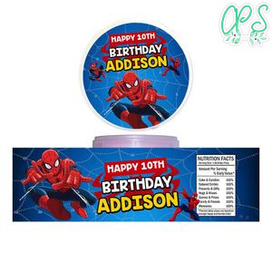 Spider Man Pringles label Template Printable Instant Download