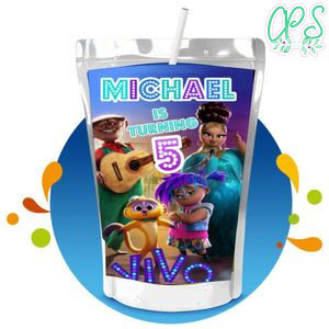 Vivo Movie Capri Sun Birthday Labels Digital File Printable Instant Download