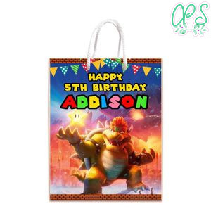 Bowser Gift Bag Label Template Printable Instant Download