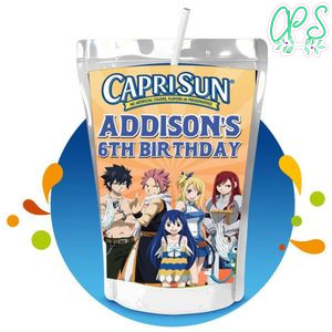 Fairy tail Capri Sun Birthday Labels Digital File Printable Instant Download