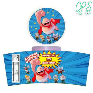 Captain Underpants Cotton Candy Label Template To Print At Home Instant Download