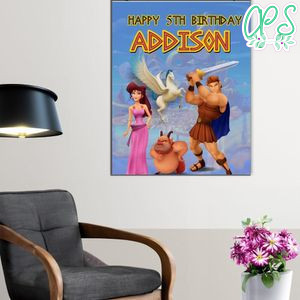 Hercules Birthday Poster Digital File Printable Instant Download