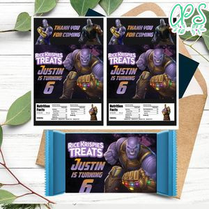 Thanos Rice Krispies Treats Template Printable Instant Download