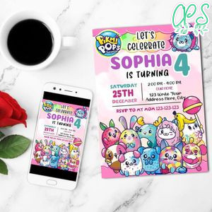 Pikmi Pops Mobile Invite Customizable Template Instant Download