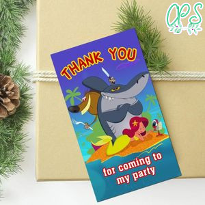 Zig & Sharko Thank You Tag Customizable Template To Print At Home Instant Download