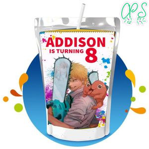Chainsaw man Capri Sun Birthday Labels Digital File Printable Instant Download