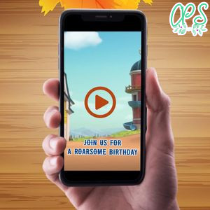 Dino Ranch Birthday Video Invitation Digital Template Customizable Instant Download