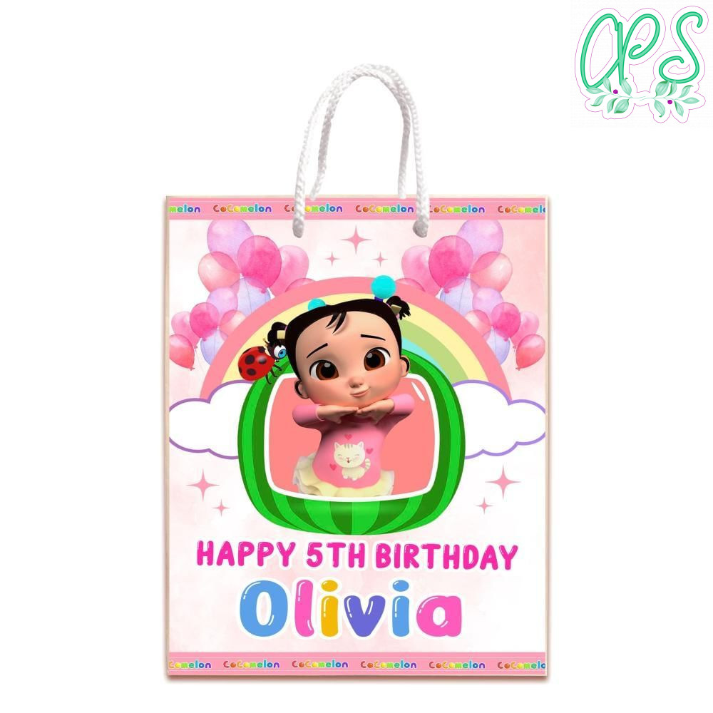 Cece Cocomelon Gift Bag Label Template Printable Instant Download