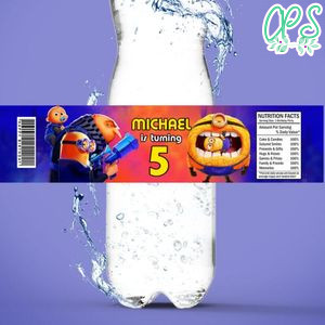 Despicable me 4 Bottle Label Birthday Water Bottle Label Template to Print at Home Instant Download