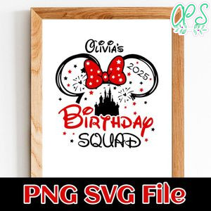 Disney Birthday Squad Customer request PNG file template