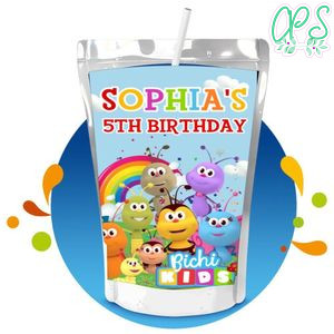 Bichikids Capri Sun Birthday Labels Digital File Printable Instant Download